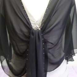 Chiffon-Stola mit SWAROVSKI Steinen