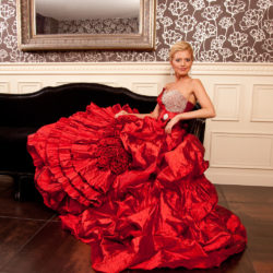 Brautkleid Abendkleid in rot